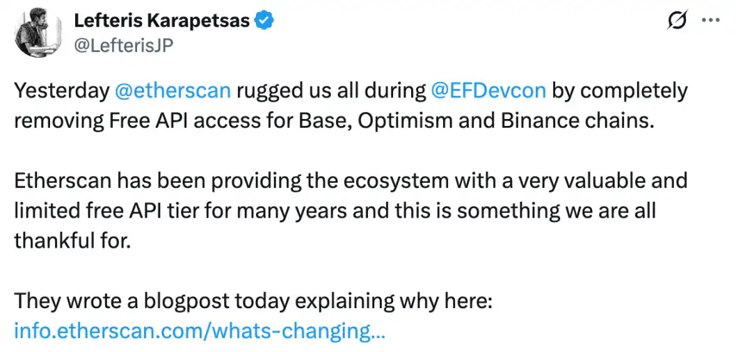 इथरस्कैन पर आश्चर्यजनक आरोप! गलती से एथेरियम पारिस्थितिकी तंत्र के डेटा निर्भरता विरोधाभासों का खुलासा हुआ